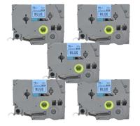 BROVACS 5 Pack Black on Blue Laminated Label Tape Compatible for Brother P-Touch Label Printer TZ 541 TZe 541 18mm 3/4" OPA4541x5