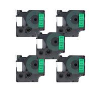BROVACS 5 Pack Black on Green Label Tape Compatible for DYMO D1 45809 19mm 3/4" OPA2309x5