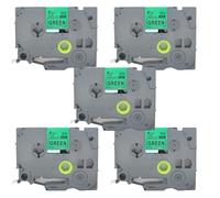 BROVACS 5 Pack Black on Green Laminated Label Tape Compatible for Brother P-Touch Label Printer TZ 721 TZe 721 9mm 3/8" OPA4721x5