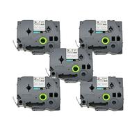 BROVACS 5 Pack Black on Matt Silver Label Tape Compatible for Brother P-Touch TZ M951 TZe M951 24mm 1" OPA1195Mx5