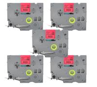 BROVACS 5 Pack Black on Red Laminated Label Tape Compatible for Brother P-Touch Label Printer TZ 421 TZe 421 9mm 3/8" OPA4421x5