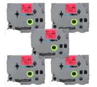 BROVACS 5 Pack Black on Red Laminated Label Tape Compatible for Brother P-Touch Label Printer TZ 461 TZe 461 36mm 1 1/2" OPA4461x5