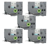 BROVACS 5 Pack Black on Silver Laminated Label Tape Compatible for Brother P-Touch Label Printer TZ 951 TZe 951 24mm 1" OPA4951x5