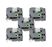 BROVACS 5 Pack Black on White Extra Strength Adhesive Label Tape Compatible for Brother P-Touch TZ S261 TZe S261 36mm 1 1/2" OPA1226x5