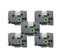 BROVACS 5 Pack Black on White Label Tape Compatible for Brother P-Touch TZ 261 TZe 261 36mm 1 1/2" OPA1126x5