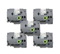 BROVACS 5 Pack Black on White Security Label Tape Compatible for Brother P-Touch TZ SE5 TZe SE5 24mm 1" OPA1525x5