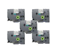 BROVACS 5 Pack White on Clear Label Tape Compatible for Brother P-Touch TZ 145 TZe 145 18mm 3/4" OPA1114Ex5