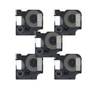 BROVACS 5 Pack White on Clear Label Tape Compatible for DYMO D1 45020 12mm 1/2" OPA2220x5