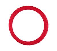 BROVACS Massage Grip Soft Silicone Car Steering Wheel Cover Universal Anti-Slip Design 13-16 inch Protective Case Red