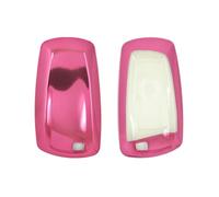 BROVACS PC Key Case Cover Protective Holder Paint Metallic Colour Compatible with BMW 1 3 5 6 7 Series X3 X4 M5 M6 Smart Remote Key Fob 3 4 Button SV9905 Matte Pink