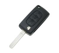 BROVACS Replacement Key Shell CE0523 Type VA2 Blade with Light Button Compatible with PEUGEOT CITROEN 3 Button Keyless Entry Flip Remote Key Case Fob SS314
