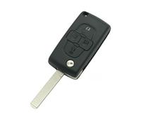 BROVACS Replacement Key Shell CE0536 Type VA2 Blade Compatible with PEUGEOT 1007 807 CITROEN C8 4 Button Keyless Entry Flip Remote Key Case Fob SS316B