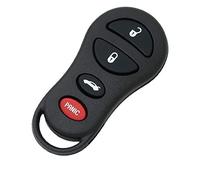 BROVACS Replacement Key Shell Compatible with CHRYSLER DODGE JEEP PLYMOUTH Keyless Entry Remote Key Case Fob 4 Buttons 3 BTN + Panic PG754A