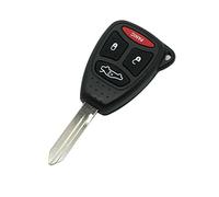 BROVACS Replacement Key Shell Compatible with DODGE JEEP CHRYSLER MITSUBISHI Keyless Entry Remote Key Case Fob 3 Buttons + Panic 4 BTN PG751D