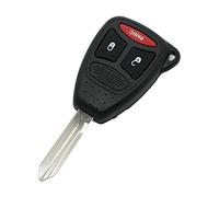 BROVACS Replacement Key Shell Compatible with DODGE JEEP CHRYSLER MITSUBISHI Keyless Entry Remote Key Case Fob 2 Buttons + Panic 3 BTN PG751C