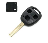 BROVACS Replacement Key Shell Compatible with TOYOTA LEXUS 3 Button Keyless Entry Remote Key Case Fob Length 39mm Uncut Blade TOY48 PG414LBS