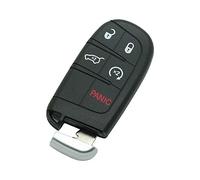 BROVACS Replacement Key Shell + Uncut Blank Emergency Insert Key Compatible with JEEP Grand Cherokee Durango 5 Button Smart Keyless Entry Remote Key Case Fob 4 BTN + Panic PG756G