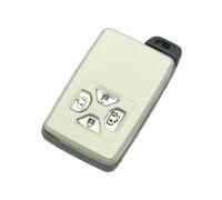 BROVACS Replacement Key Shell + Uncut Blank Emergency Insert Key Compatible with TOYOTA Alphard Estima Vellfire 4 Button Smart Keyless Entry Remote Key Case Fob Silver PG434A