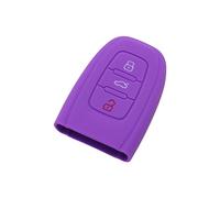 BROVACS Silicone Cover Protector Case Holder Skin Jacket Compatible with AUDI 3 Button Smart Remote Key Fob CV9821 Purple