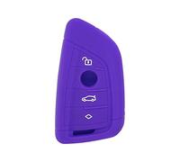 BROVACS Silicone Cover Protector Case Holder Skin Jacket Compatible with BMW X1 X3 X4 X5 X6 4 Button Smart Remote Key Fob CV4907 Deep Purple
