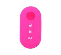 BROVACS Silicone Cover Protector Case Holder Skin Jacket Compatible with FIAT 3 Button Flip Remote Key Fob CV4759 Rose