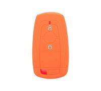 BROVACS Silicone Cover Protector Case Holder Skin Jacket Compatible with FORD EcoSport Mondeo Edge 2 Button Smart Remote Key Fob CV4712 Orange