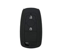 BROVACS Silicone Cover Protector Case Holder Skin Jacket Compatible with FORD EcoSport Mondeo Edge 2 Button Smart Remote Key Fob CV4712 Black