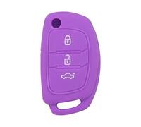 BROVACS Silicone Cover Protector Case Holder Skin Jacket Compatible with HYUNDAI 3 Button Flip Remote Key Fob CV9102 Purple