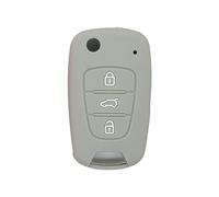 BROVACS Silicone Cover Protector Case Holder Skin Jacket Compatible with HYUNDAI KIA 3 Button Flip Remote Key Fob CV2152 Grey