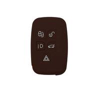 BROVACS Silicone Cover Protector Case Holder Skin Jacket Compatible with LAND ROVER LR4 Range Rover 5 Button Smart Remote Key Fob CV4982 Brown