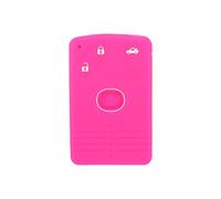 BROVACS Silicone Cover Protector Case Holder Skin Jacket Compatible with MAZDA 3 Button Smart Card Remote Key Fob CV4533 Rose