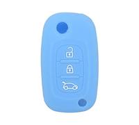 BROVACS Silicone Cover Protector Case Holder Skin Jacket Compatible with MERCEDES BENZ SMART RENAULT 3 Button Flip Remote Key Fob CV4954 Light Blue