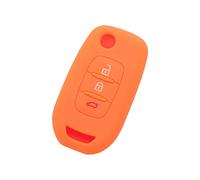 BROVACS Silicone Cover Protector Case Holder Skin Jacket Compatible with RENAULT 3 Button Flip Remote Key Fob CV9354 Orange