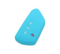 BROVACS Silicone Cover Protector Case Holder Skin Jacket Compatible with VOLKSWAGEN Golf 8 MK8 ID.4 Tiguan SEAT SKODA 4 Button Smart Remote Key Fob CV2805 Light Blue