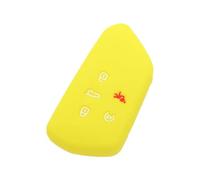 BROVACS Silicone Cover Protector Case Holder Skin Jacket Compatible with VOLKSWAGEN Golf 8 MK8 ID.4 Atlas SEAT SKODA 5 Button Smart Remote Key Fob CV2806 Yellow