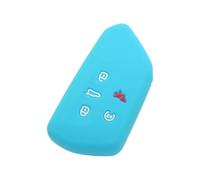 BROVACS Silicone Cover Protector Case Holder Skin Jacket Compatible with VOLKSWAGEN Golf 8 MK8 ID.4 Atlas SEAT SKODA 5 Button Smart Remote Key Fob CV2806 Light Blue