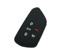 BROVACS Silicone Cover Protector Case Holder Skin Jacket Compatible with VOLKSWAGEN Golf 8 MK8 ID.4 Atlas SEAT SKODA 5 Button Smart Remote Key Fob CV2806 Black