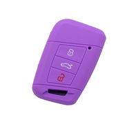 BROVACS Silicone Cover Protector Case Holder Skin Jacket Compatible with VOLKSWAGEN Passat B8 Magotan SKODA Superb A7 3 Button Smart Remote Key Fob CV9807 Purple