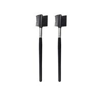 Brow Comb Lash Groomer 2 Pack Eyebrow Brush Double-sides for Women Makeup Cosmetic Tool Black