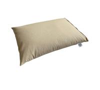 Brow Farm Buckwheat Hull Pillow - Standard UK Size (60×44×12 cm) | Adjustable Loft | 100% Cotton Zip Cover | Natural, Breathable Support Pillow for Neck & Shoulder Comfort