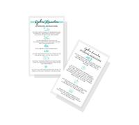 Brow Lamination Aftercare Instruction Cards | Physical Printed 2 x 3.5” inches Business Card Size | Starter Lift Kit with Tint at home diy aftercare supplies | White with Blue Design