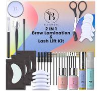 Brow Lamination Kit, Lash Lift, at Home 2-in-1 Eyelash and Eyebrow Perm | Comes with Lotions, Tools, an Easy-to-Follow Manual for 15 Applications, Vegan, Cruelty-Free Formula