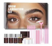 Brow Lamination Kit Premium Eyebrow Lamination Kit With Keratin Premium Eyebrow Lift Set Shaping For 3d Natural Fuller Thicker Wild Eyebrows 6 Weeks Long Lasting Results Professional Salon Results