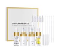 Brow Lamination Set Eyebrow Grooming Set with Cleanser, Perm, Fixation, Nutrition, Brushes, Swabs, Wrap Roll Home Tools Eyebrow Shaping
