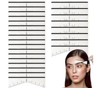 Brow Mapping Kit, Transparent Lightweight Eyebrow Ruler Mapping, Stable and Skin-Friendly Plastic Brow Shape Measure Tool for Makeup Beginners Tool