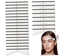 Brow Mapping Kit, Transparent Lightweight Eyebrow Ruler Mapping, Stable and Skin-Friendly Plastic Brow Shape Measure Tool for Makeup Beginners, Tool