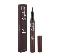 Brow Mapping Pen Pocket Eyeliner Black Brown Blue Eyeliner Straight Liquid Quick Drying Easy To Color Long Lasting Makeup 0.6ml Forever Clean 9 (Brown, One Size)