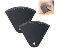 Brow Mapping Ruler & Stencil Kit - Eyebrow Ruler, Easy Positioning Tool, Professional Eyebrow Shaping Guide Stencil Template for Beginners, Home Use & Salon Makeup Artists (Black-2)