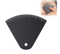 Brow Mapping Ruler & Stencil Kit - Eyebrow Ruler, Easy Positioning Tool, Professional Eyebrow Shaping Guide Stencil Template for Beginners, Home Use & Salon Makeup Artists (Black-1)