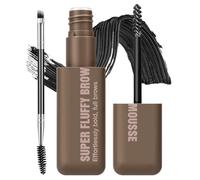 Brow Super Fluff Eyebrow Mousse with Brush, Volumizing and Tinted Thickening Eyebrow, Easy-to-Use, Long-Lasting, Waterproof for Fluffy Brow Mouse, Black